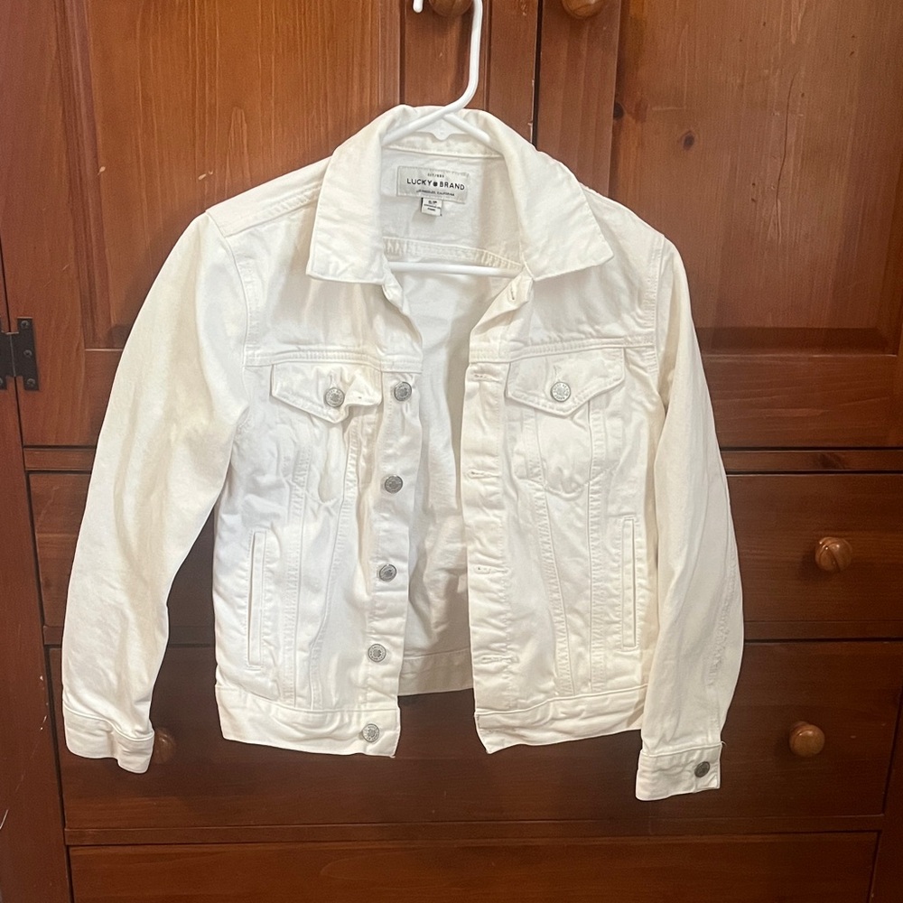 Lucky Brand Women's White Jean Jacket